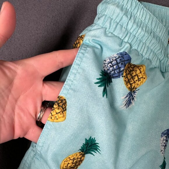 Old Navy Mens Medium Pineapples Printed Swim Trunks Shorts Lined Pull On - Picture 4 of 7